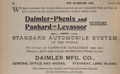 1899 - Steinway Daimler-Panhard Phenix advertisement: "The standard automobile system of the world".