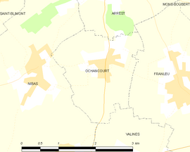 Mapa obce Ochancourt