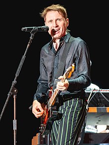 Kapranos performing with Franz Ferdinand in 2019