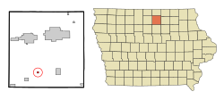 Location of Swaledale, Iowa