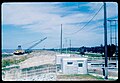 View NNE from atop the Dike from the Canal Point locks during United States Army Corps of Engineers rehabilitation, Canal Point, Florida, 1968.