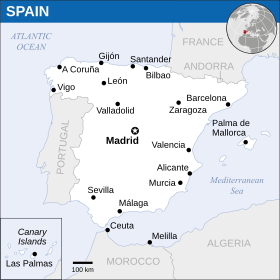 Mapa de Spanha