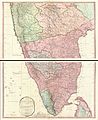 Carte du Deccan et de Ceylan, 1800