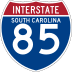 Interstate 85 marker