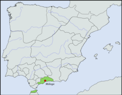 Taifa Kingdom of Málaga, c. 1037.