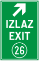 C92 Exit signpost
