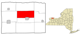 Location in Orleans County and the state of New York.