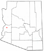 Location in La Paz County and the state of Arizona