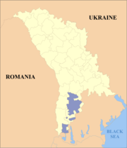 Ligging van Gagaoesië in Moldowa