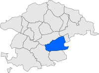 Map showing location within Ripollès