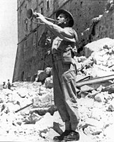 Emil Czech [pl], a Polish bugler, plays the Hejnał mariacki, announcing the victory