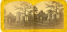 Image showing the Ross Lot within Rose Hill Cemetery, circa 1880s