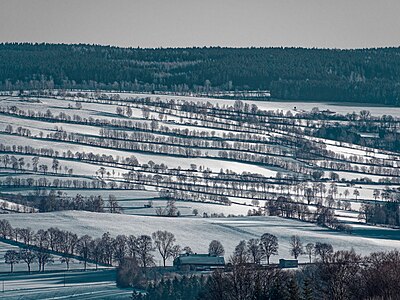 Landschaftsschutzgebiet Oberes Zschopautal mit Preßnitztal, Blick v. S222 („Kalter Muff“) Richtung Südost (Wolkenstein) Foto: YvoBentele