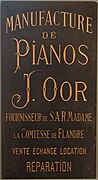 Piano maker J. Oor