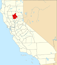 Map of California highlighting Butte County