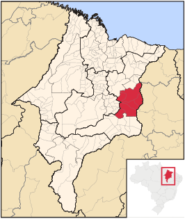 Ligging van de Braziliaanse microregio Caxias in Maranhão