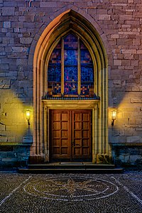 Wooden portal of the Church of St. Victor in Dülmen