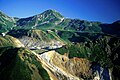 地獄谷と室堂 遠景は浄土山