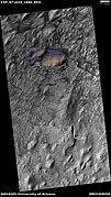 Layers in Danielson Crater with enlargements of some spots (indicated with arrows).