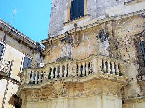 Peculiar Baroque style in Lecce, Italy