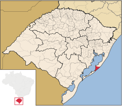 Localização de Tavares no Rio Grande do Sul