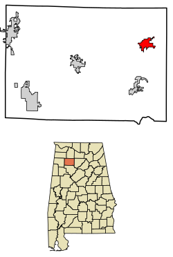 Location of Addison in Winston County, Alabama.