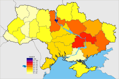 Regionální HDP v přepočtu na obyvatele (rok 2013)