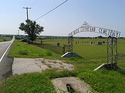 The New Sweden Lutheran Cemetery in New Sweden, Texas.