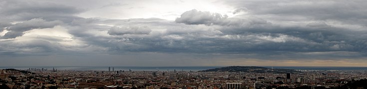 Annotated view from Tibidabo