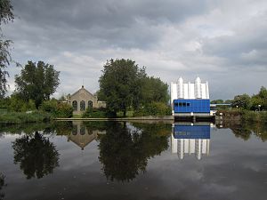 Het oude gemaal en het nieuwe gemaal van Kadoelen.