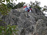 笠松山山頂下の岩場