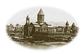 The Saint Saviour (Surb Amenaprkitch) Church in Gyumri, Armenia. In the right - Greek Orthdox Church, was греческая destroyed by earthquake in 1926