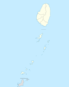 Mapa konturowa Saint Vincent i Grenadyn