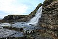 Waterfall entering the sea at Misbister