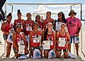 Das Frauenteam bei den Beachhandball-Ozeanienmeisterschaften 2018