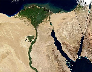 Nile River and delta.