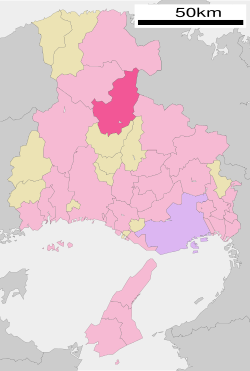 Location of Asago in Hyōgo Prefecture