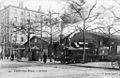 Station haute en bois, contiguë à la gare avant 1914.