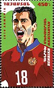 Henrikh Mkhitaryan 2019 stamp of Armenia.jpg