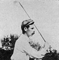 Golfista com boné em 1895