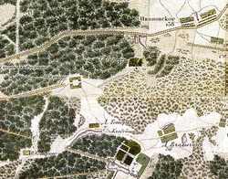 Село Гереево на карте 1818 года