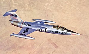 Dutch Air Force F-104G photographed from the air