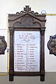 Plaque commémorative dans l'église Saint-Hilaire.