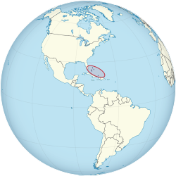 Location of Bahamas