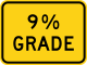 X% grade ahead