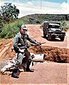 Image 28A soldier with France's 11th Marine Artillery Regiment during military exercises in the Central African Republic in 1992 (from History of the Central African Republic)