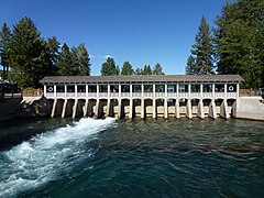 The Lake Tahoe Dam at the headwaters of the Truckee River