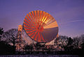 Lovell Telescope, Jodrell bank during the upgrade of the surface. Surface half-replaced, but not painted.