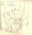 Carte de 1890, représentant l’ancienne capitale du Royaume d'Anurâdhapura entre les IVe et Xe siècles (Illustration. du chap. 14)