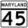 Maryland Route 45 Bypass marker